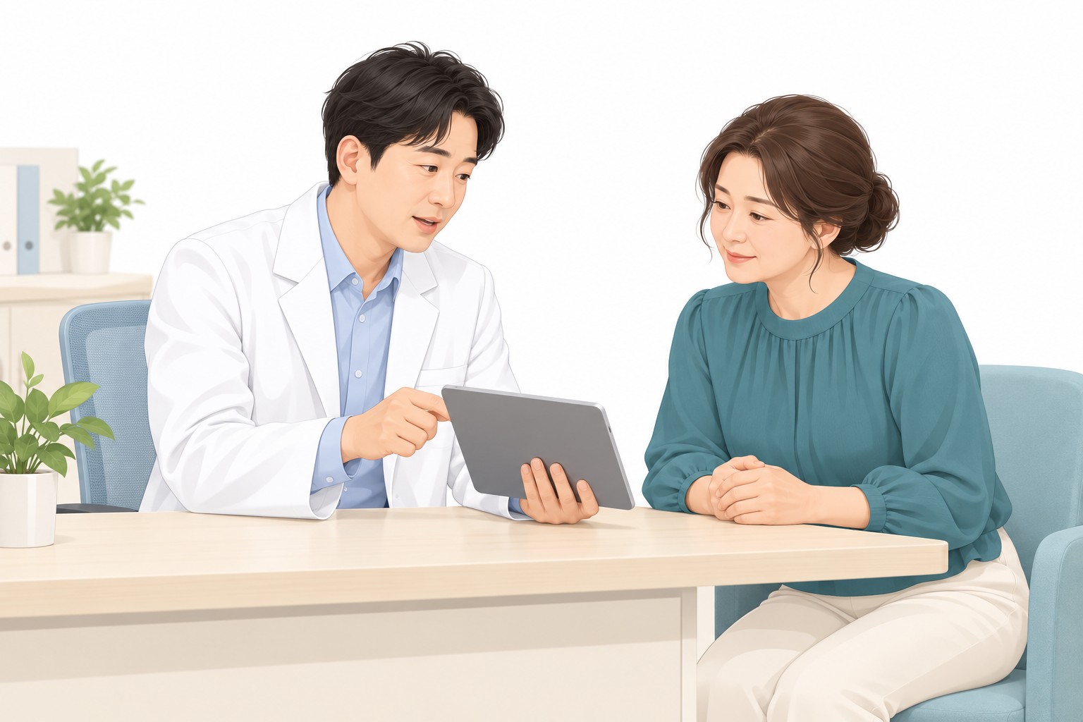 지방흡입 재수술 상담 장면