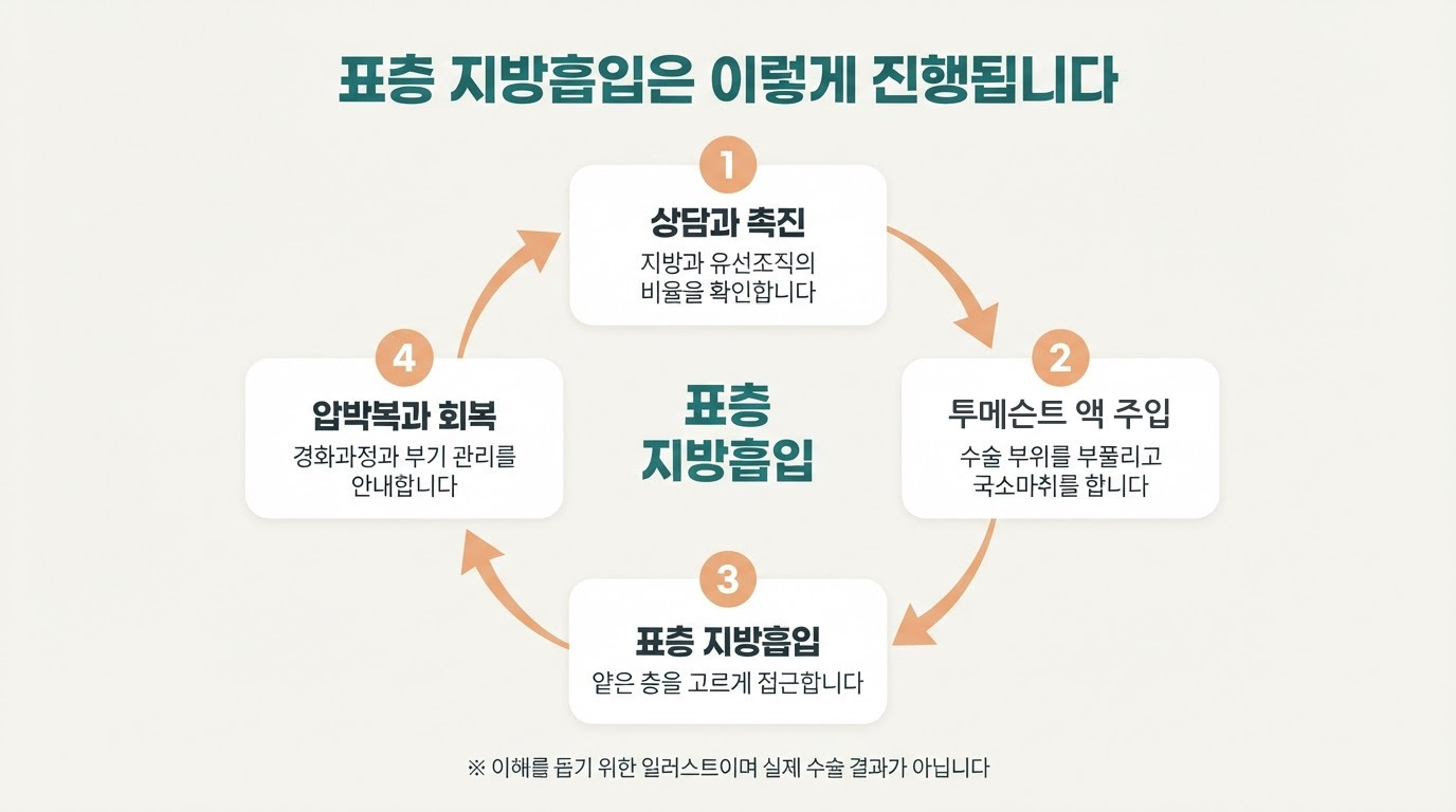 표층 지방흡입 진행 순서 비너스의원