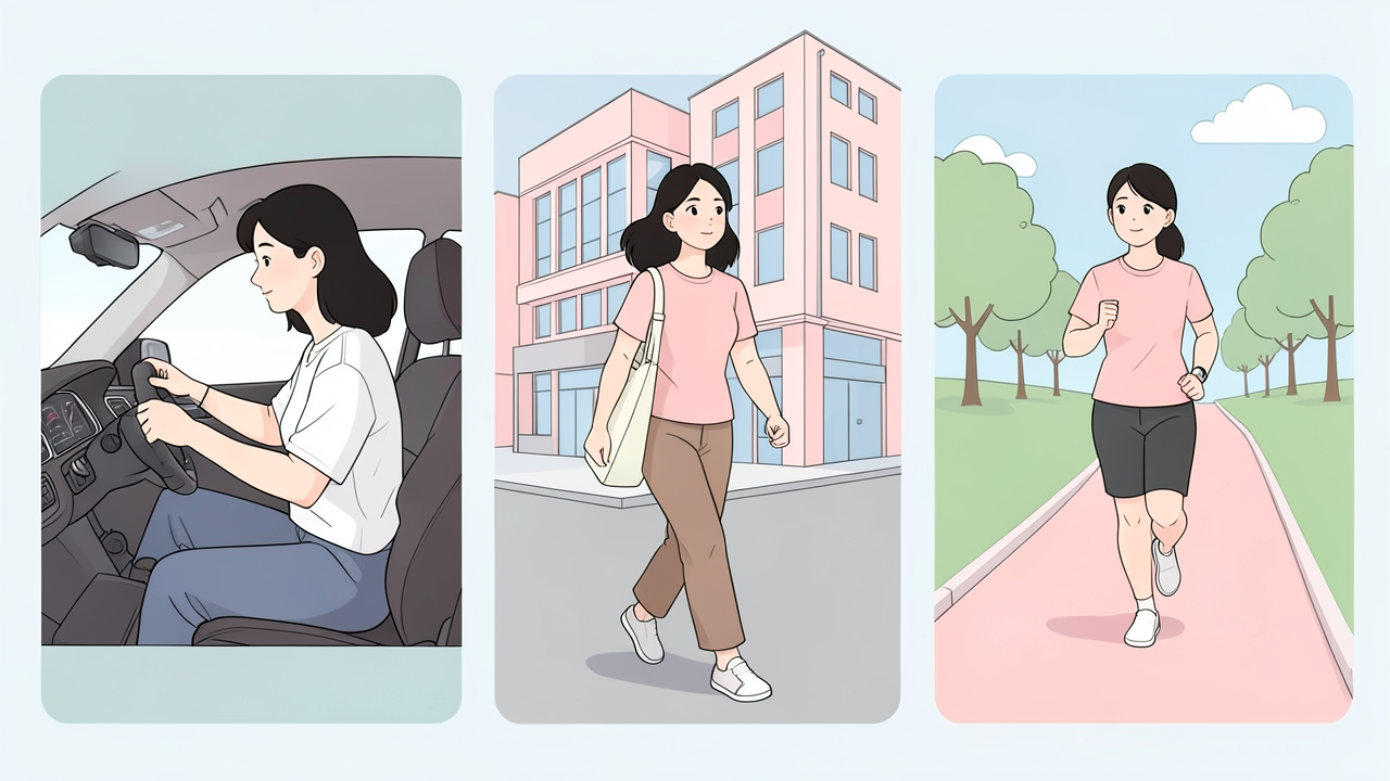 유방하수 가슴 지방흡입 후 운전·출근·운동 활동 재개 일러스트 비너스의원