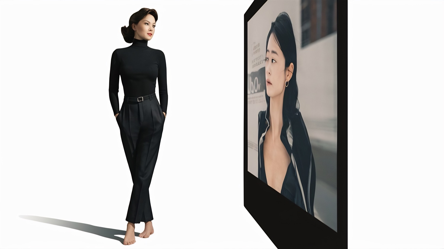 상체 라인이 정돈되어 옷맵시가 편해진 모습 참고 이미지